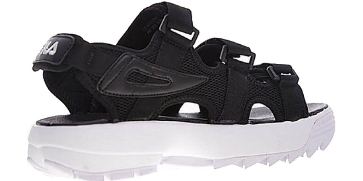 Fila disruptor store black sandals